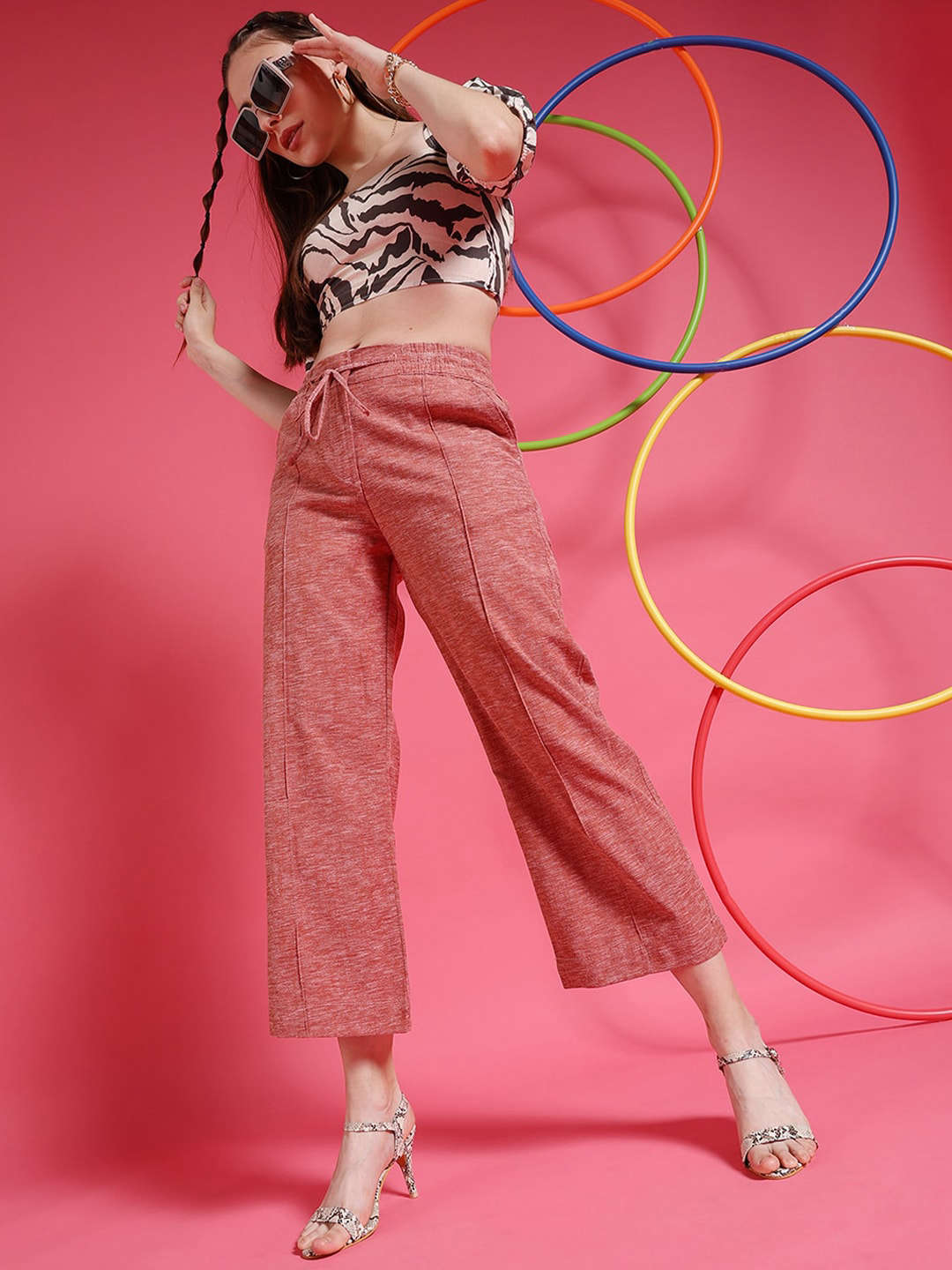 Women's Pintuck Elasticated Waist Trouser