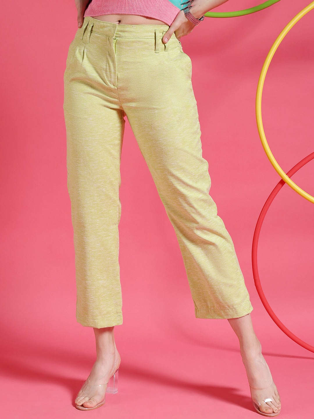 Women's Pleated Flare Trouser