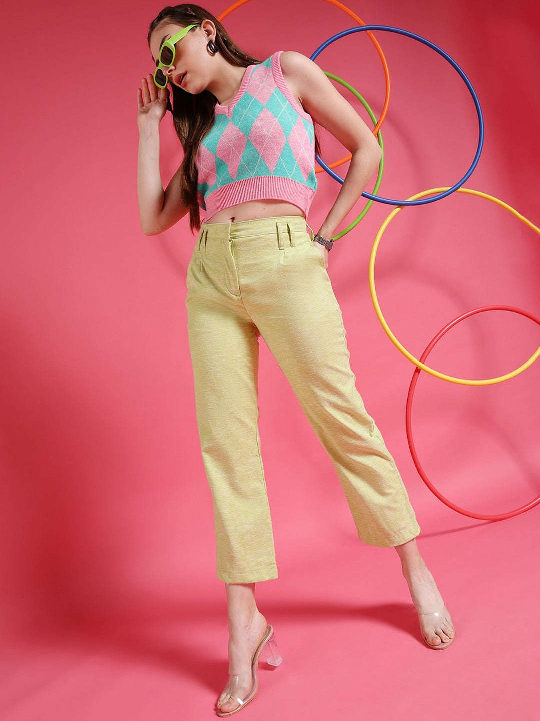 Women's Pleated Flare Trouser