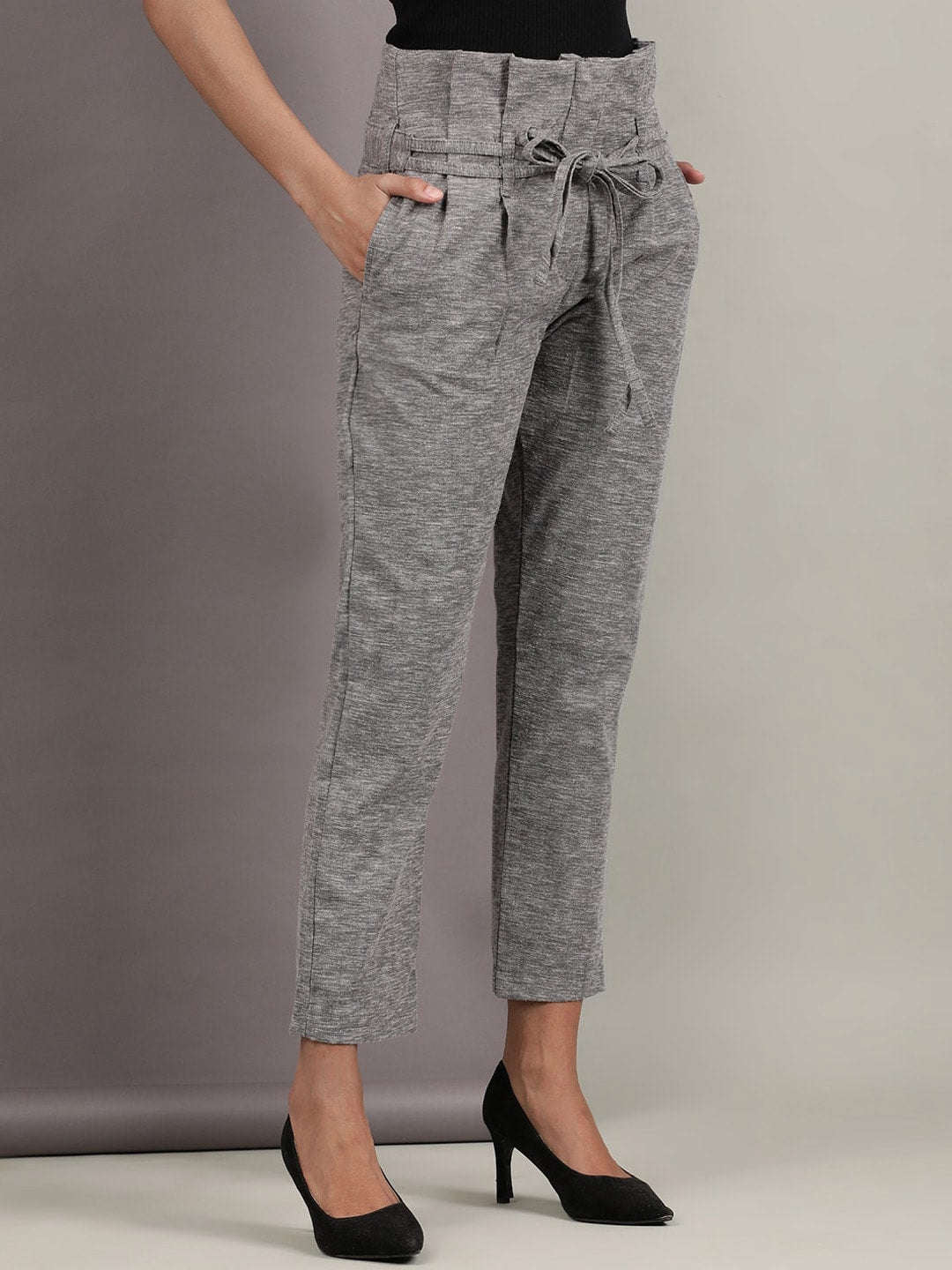 Women's High Waist Pleated Trouser