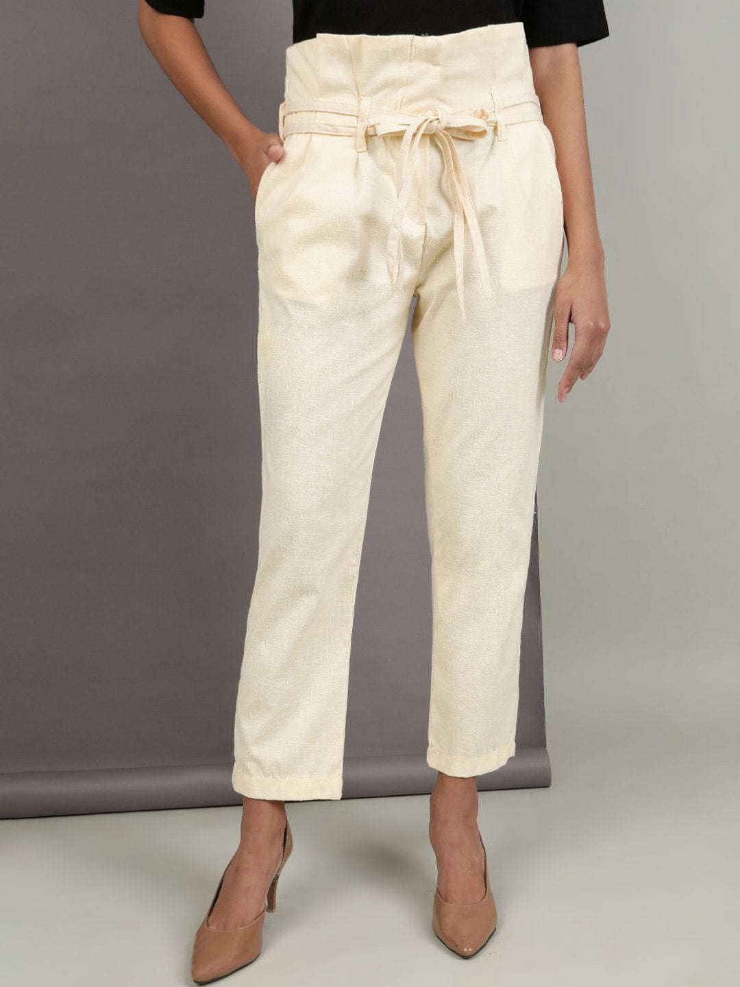Women's High Waist Pleated Trouser