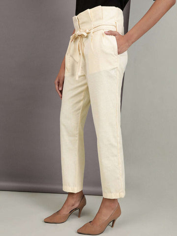 Women's High Waist Pleated Trouser