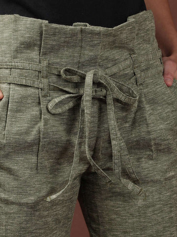 Women's High Waist Pleated Trouser