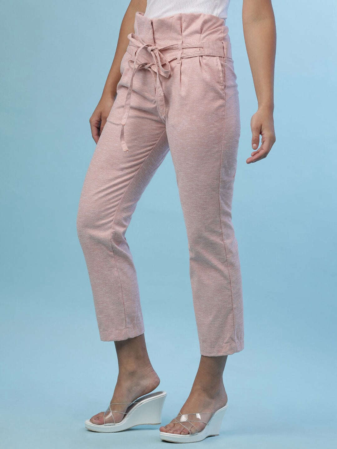 Women Solid Straight Trousers