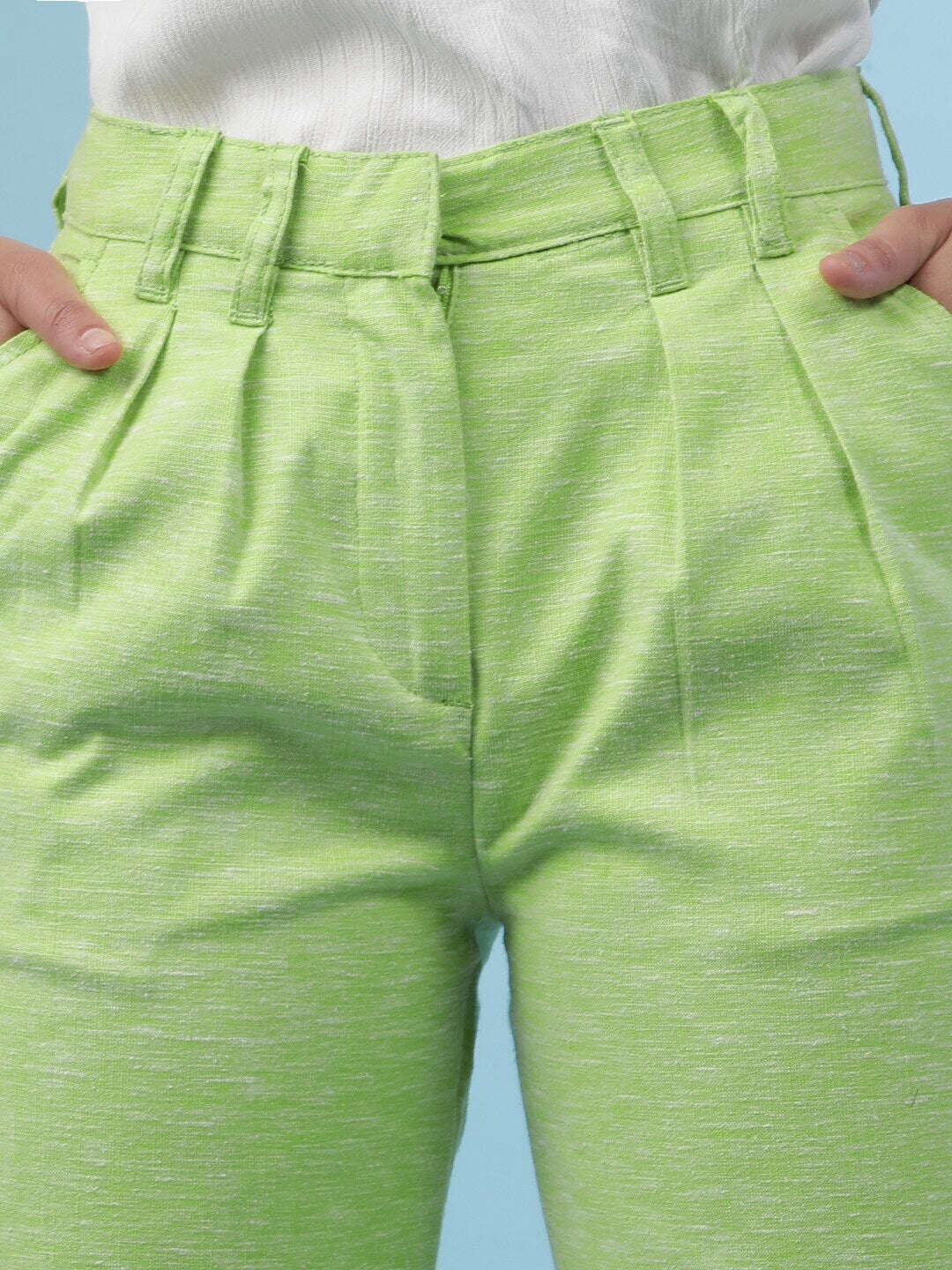 Women's Flare Pants With Curved Hem