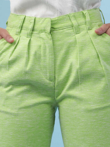 Women's Flare Pants With Curved Hem