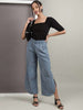 Women's Flare Pants With Curved Hem
