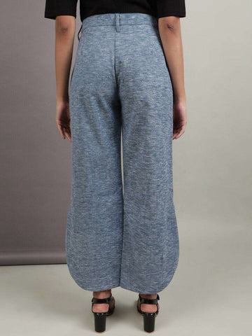 Women's Flare Pants With Curved Hem
