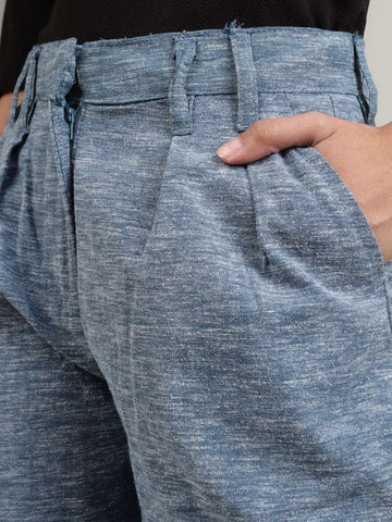 Women's Flare Pants With Curved Hem