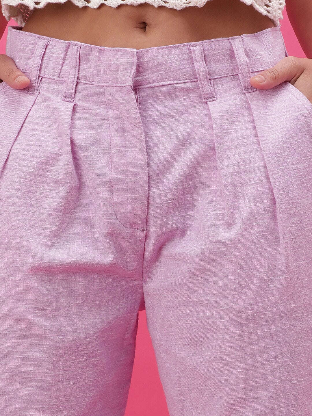 Women's Flare Pants With Curved Hem