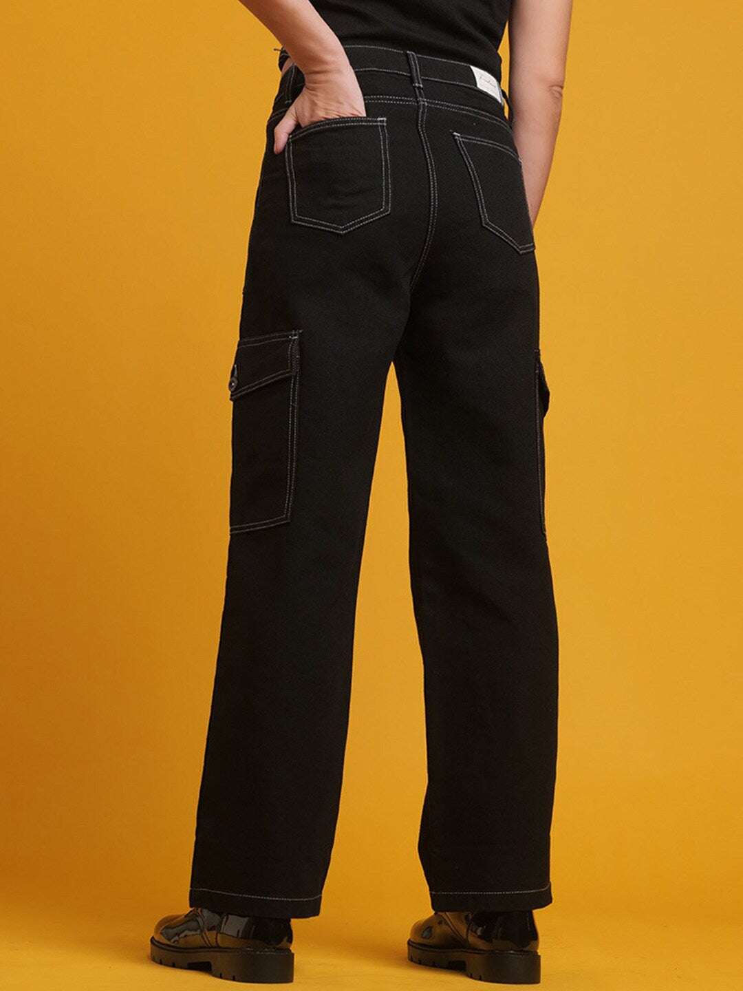 Women's Cargo Denim With Flap Pockets