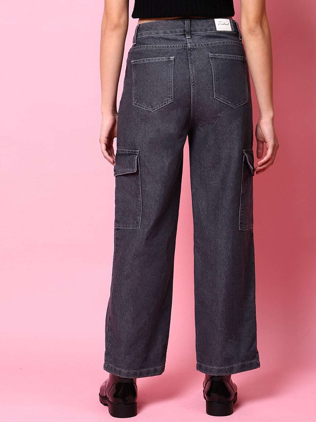 Women's Cargo Denim With Flap Pockets