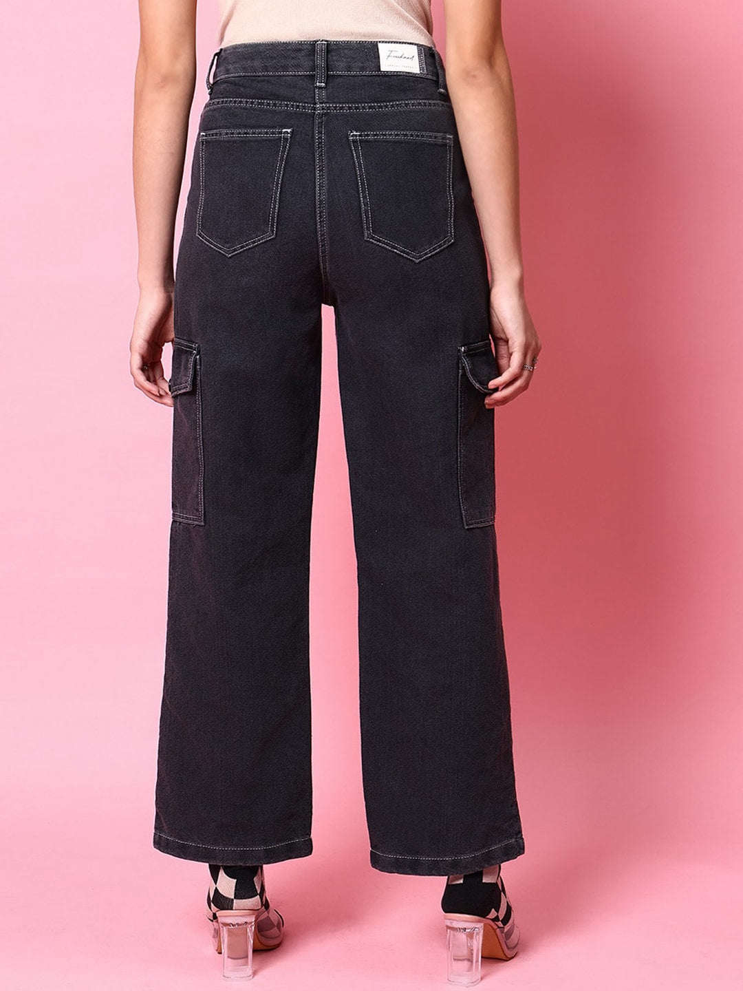 Women's Cargo Denim With Flap Pockets