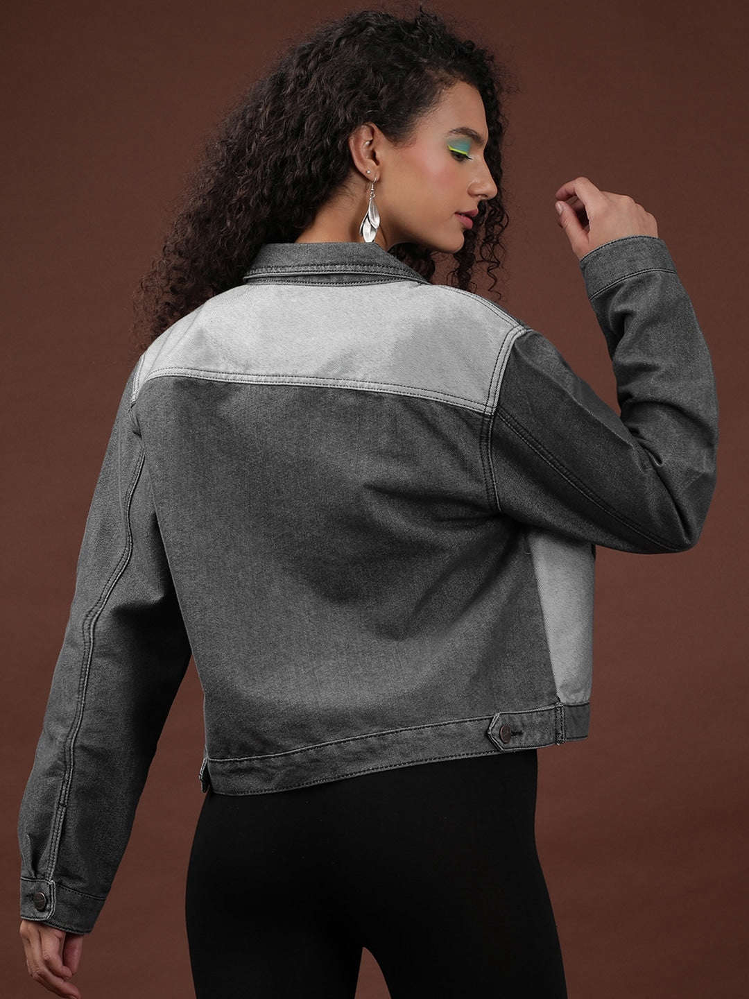 Women's Reverse Denim Contrast Jacket