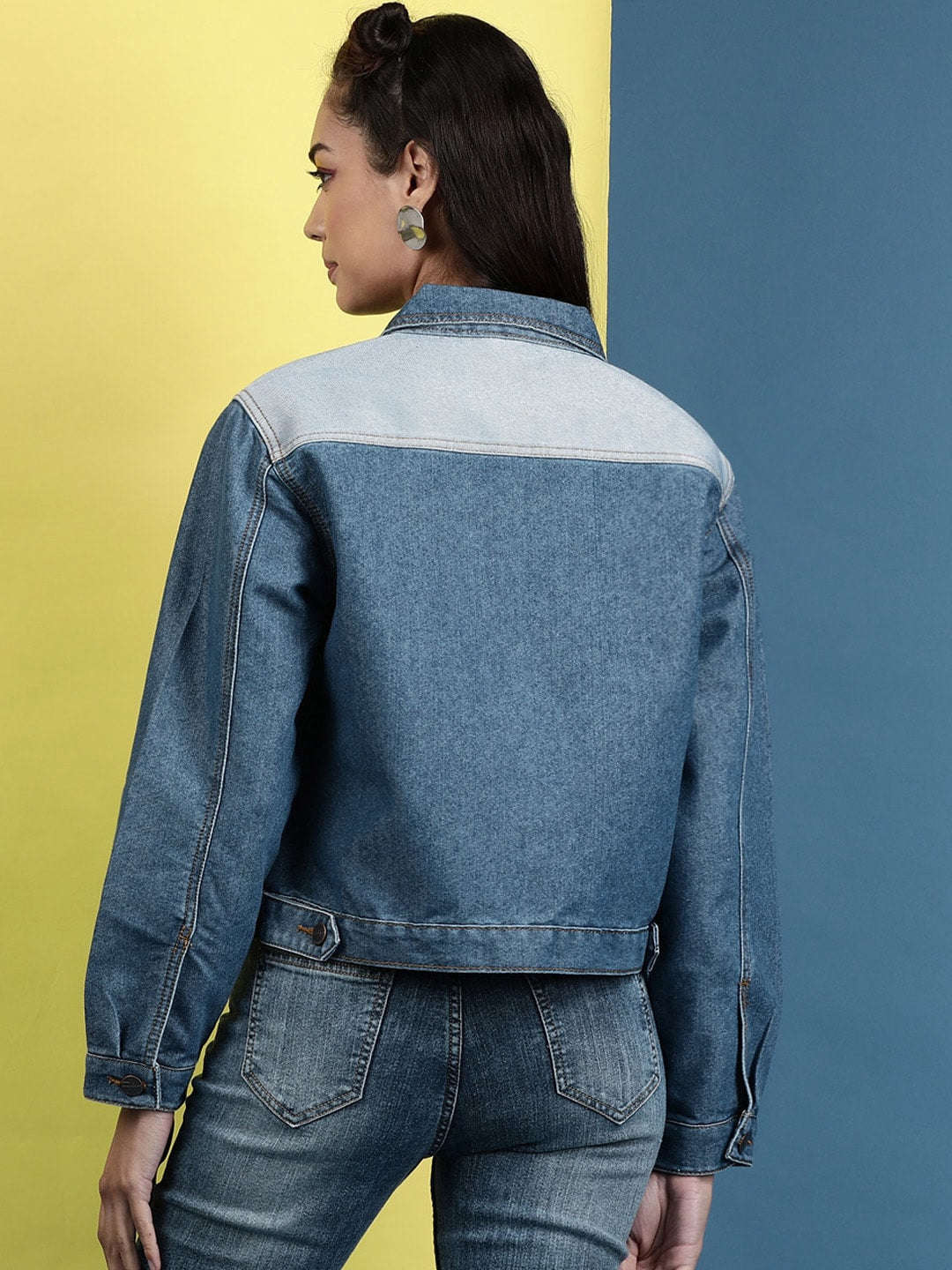 Women's Reverse Denim Contrast Jacket