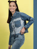 Women's Reverse Denim Contrast Jacket