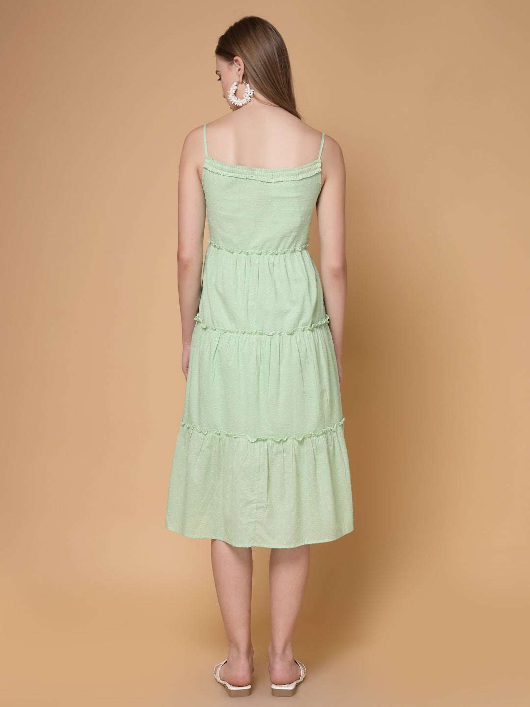 Women's Solid Tiered Dress