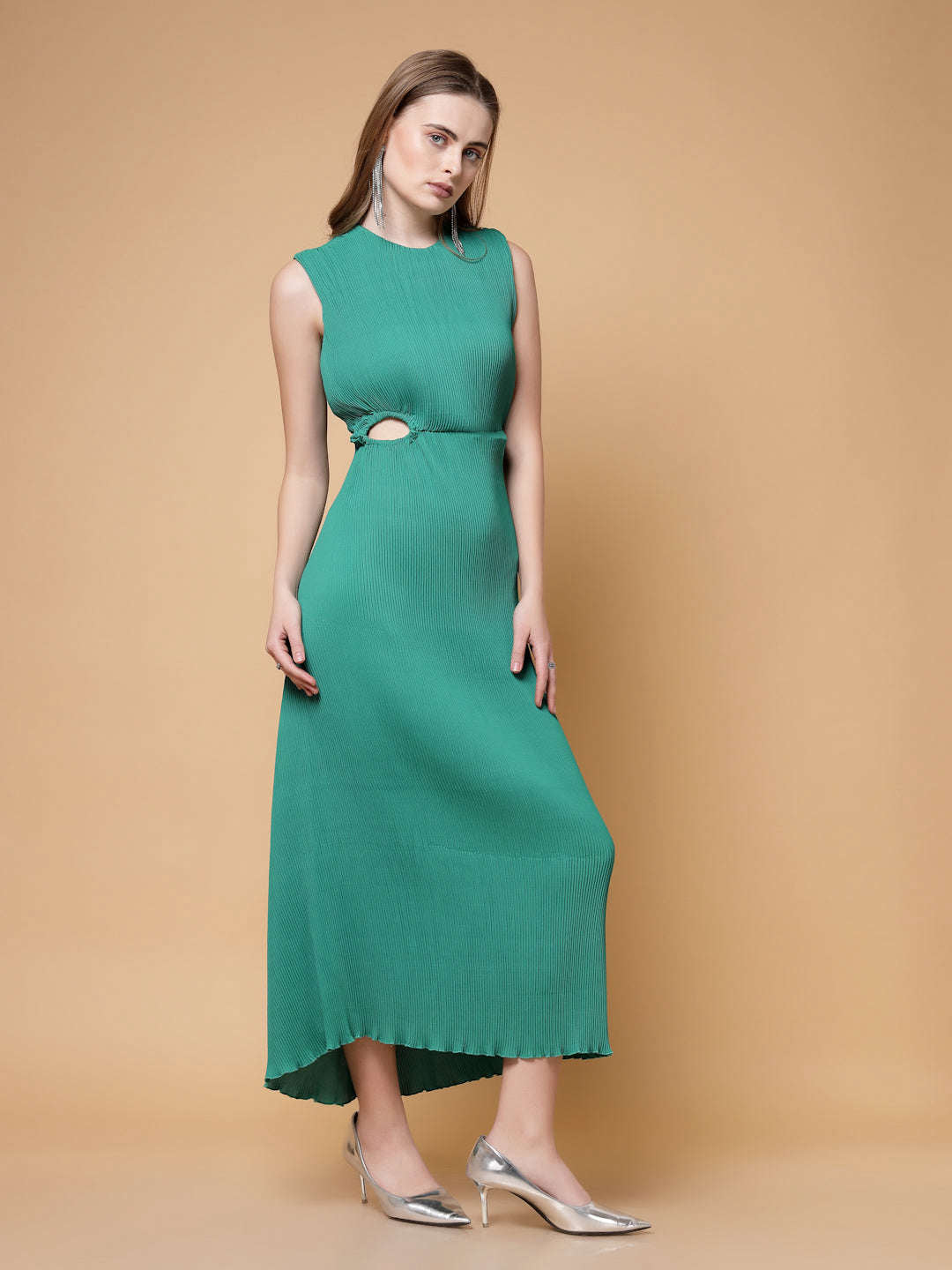 Women's Solid Cut Out Dress