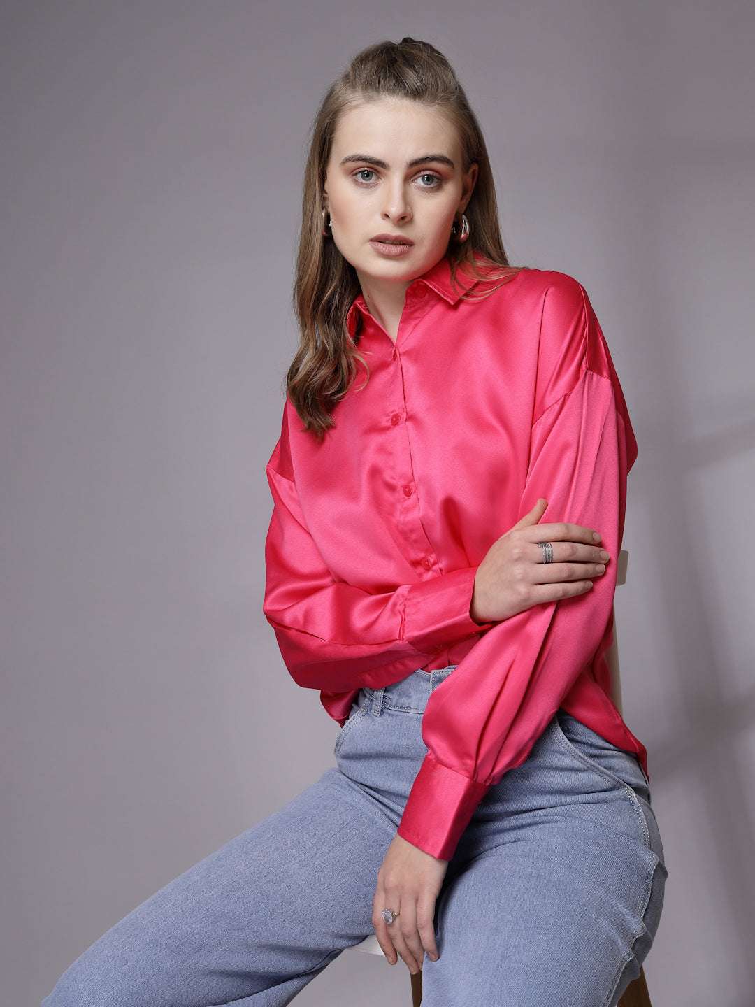 Women's Solid Back Cut Out Shirt