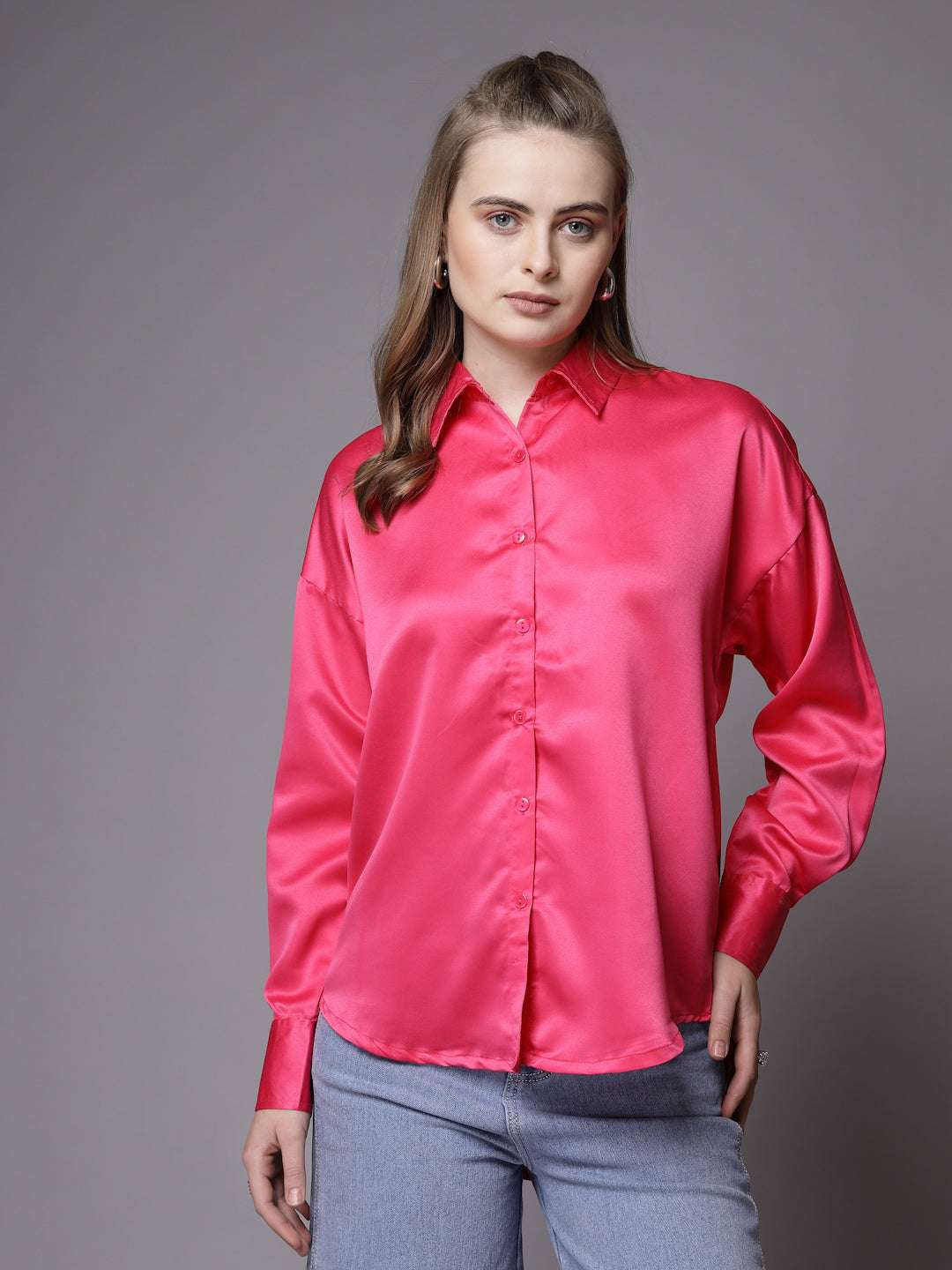 Women's Solid Back Cut Out Shirt