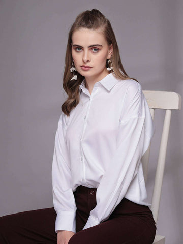 Women's Solid Back Cut Out Shirt