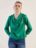 Women's Solid Cowl Neck Top