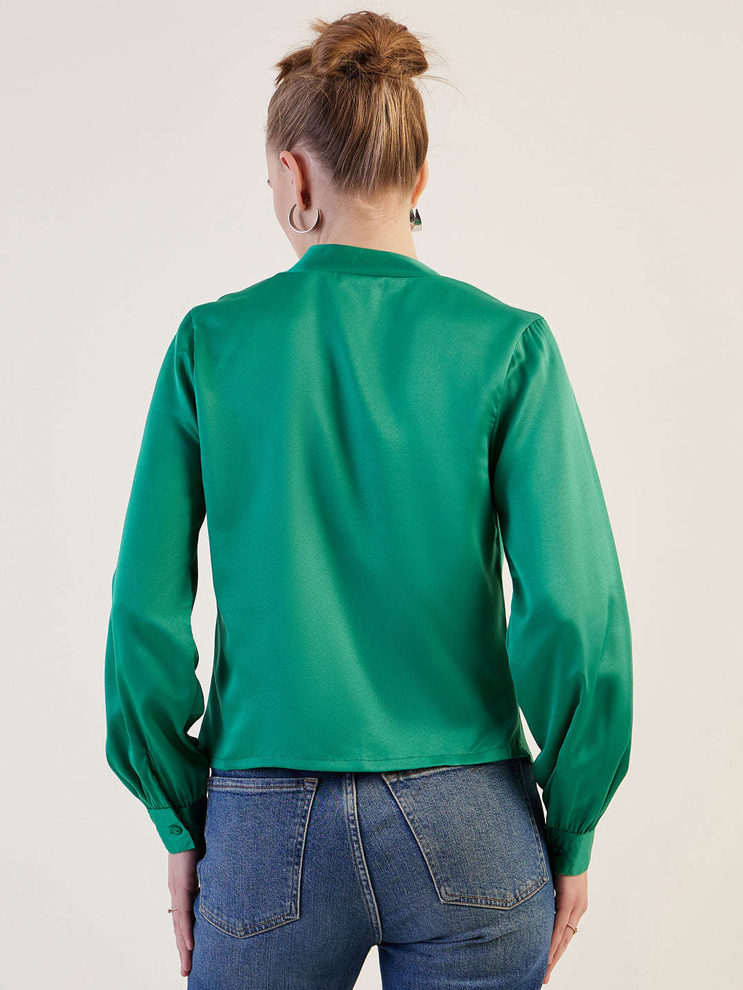 Women's Solid Cowl Neck Top