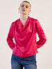 Women's Solid Cowl Neck Top