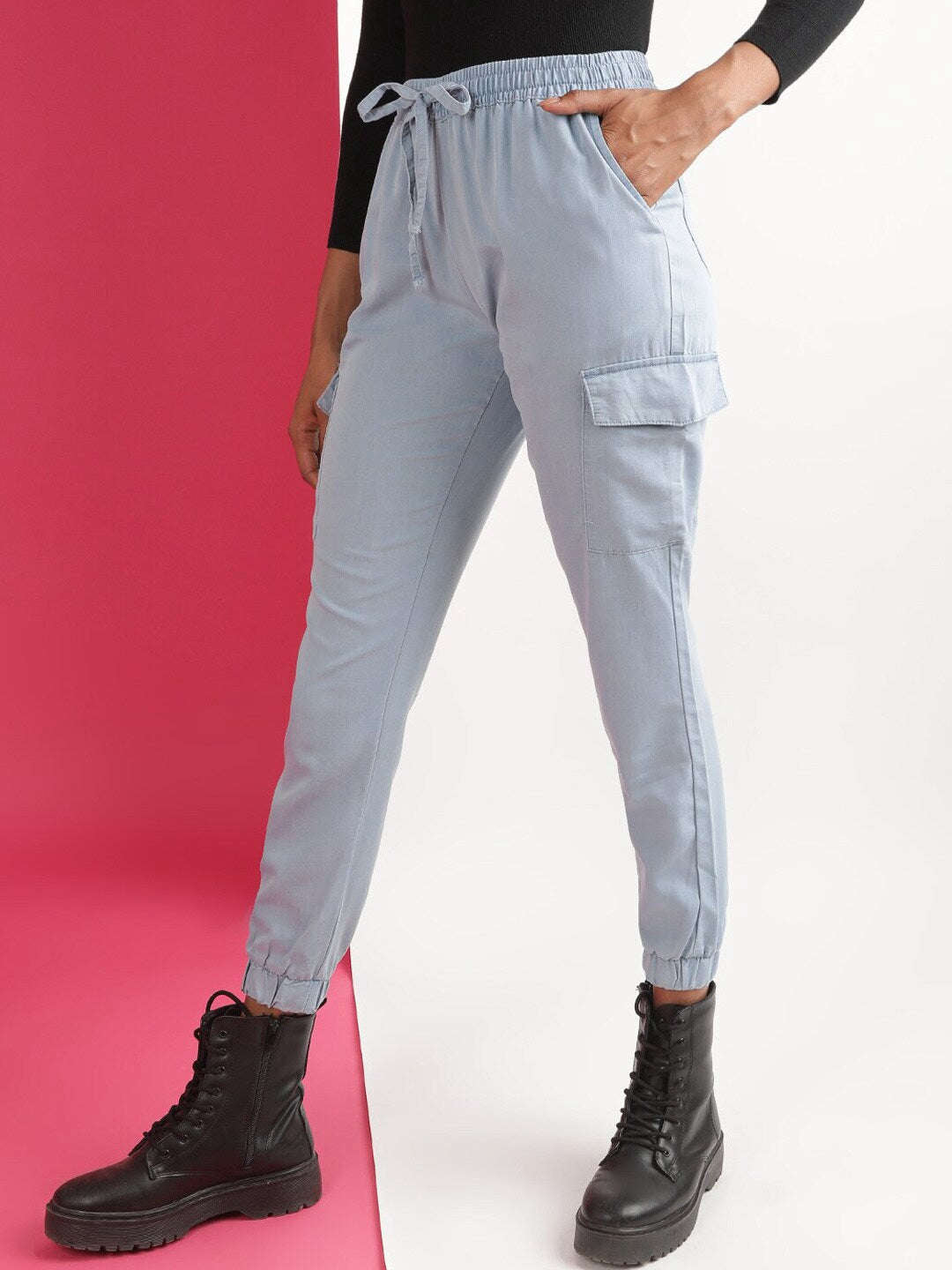 Women's Denim Cargo Jogger