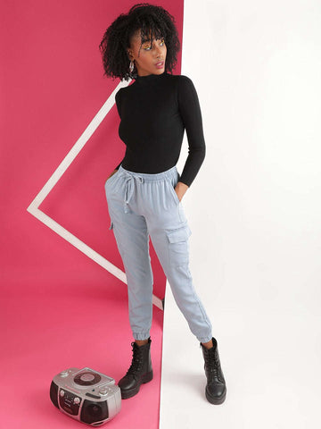 Women's Denim Cargo Jogger