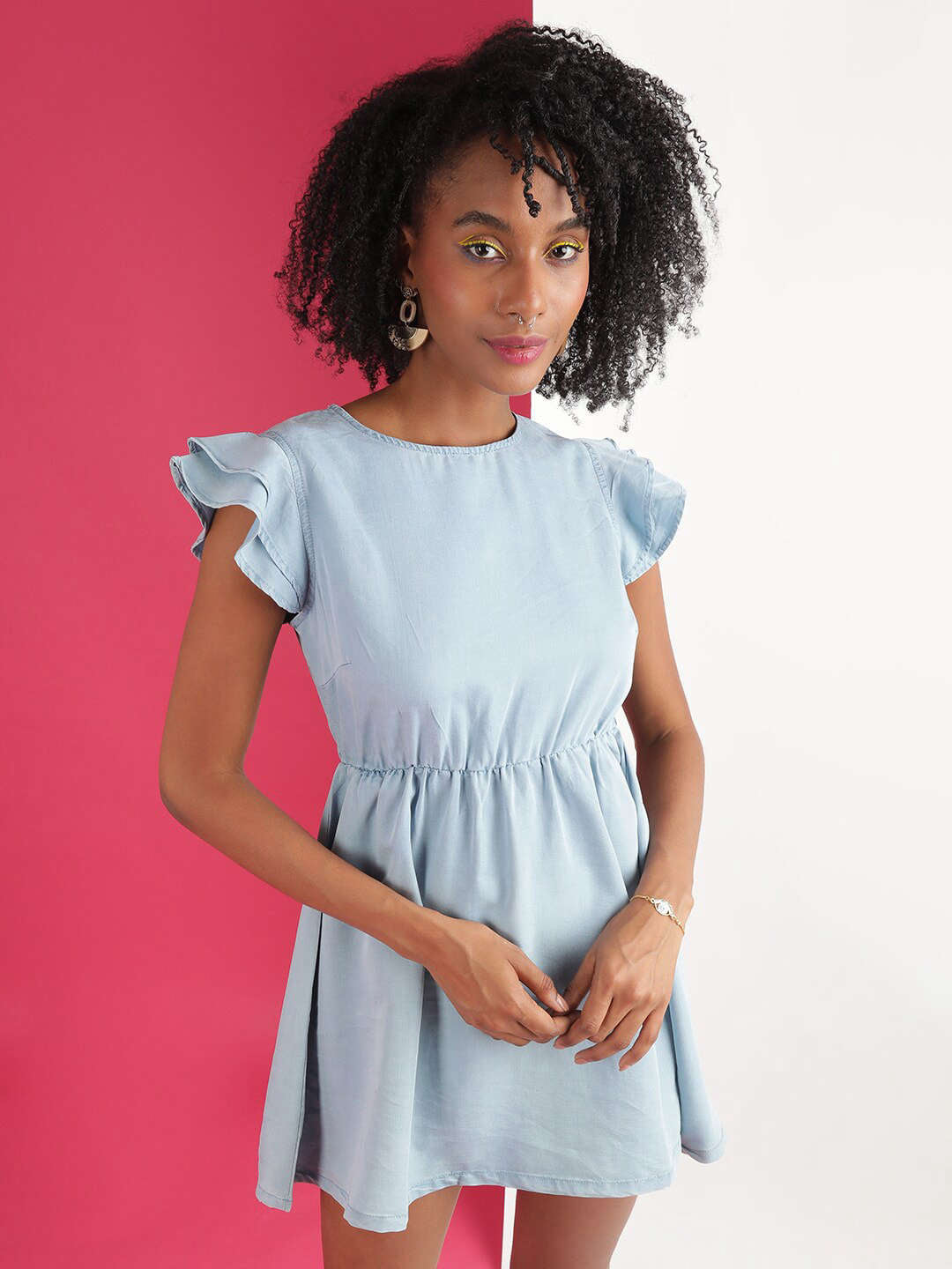 Women's Denim Flare Short Dress