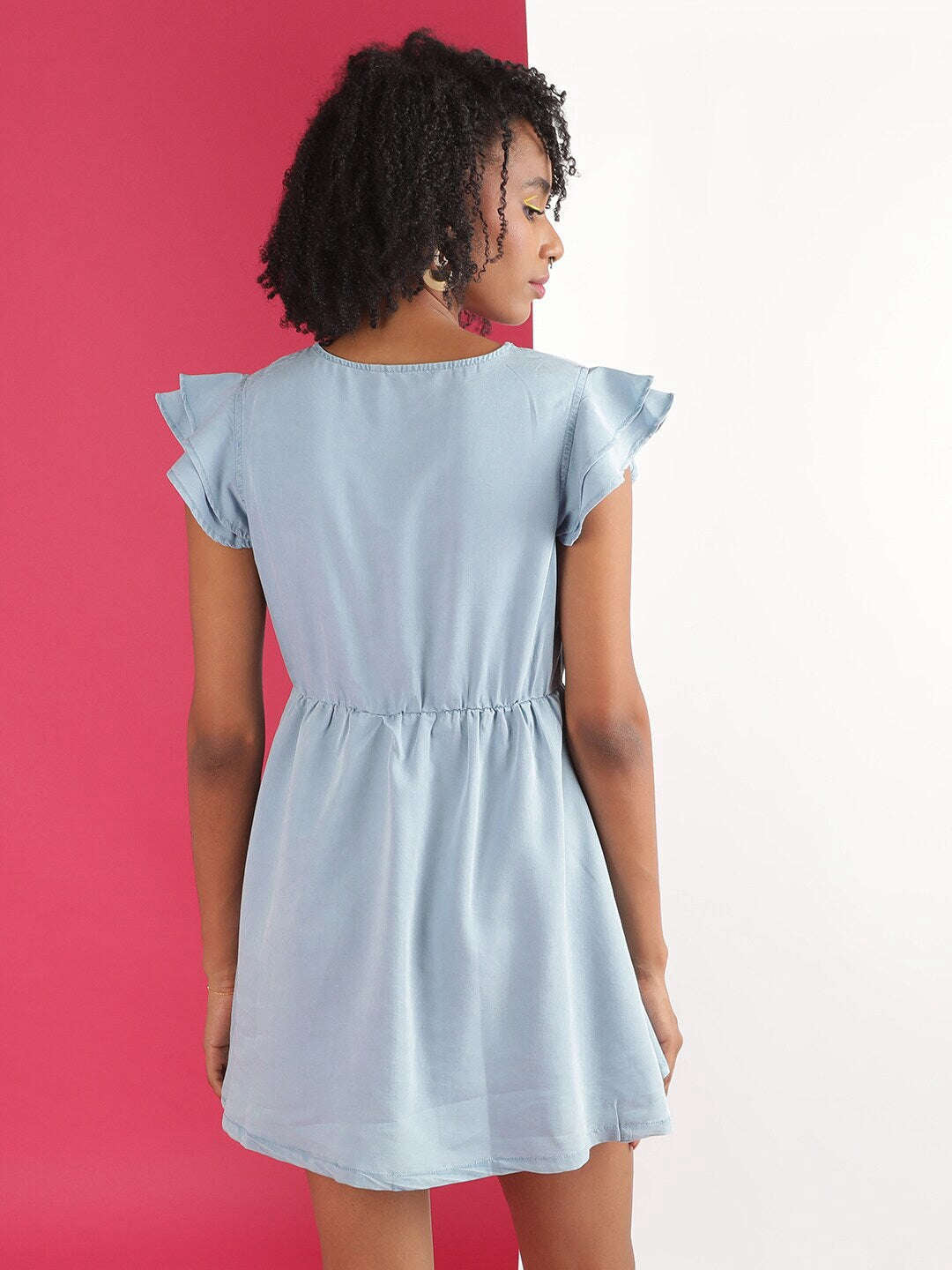 Women's Denim Flare Short Dress