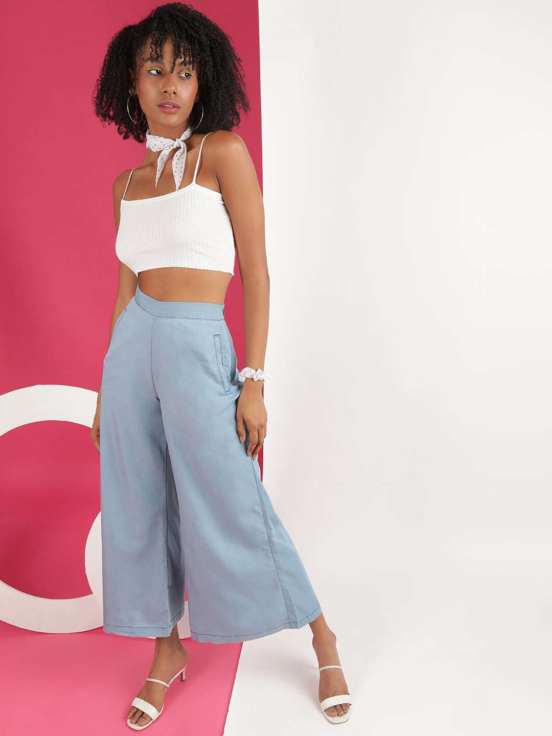 Women's High Waist Denim Flare Pant