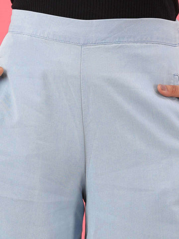 Women's High Waist Denim Flare Pant