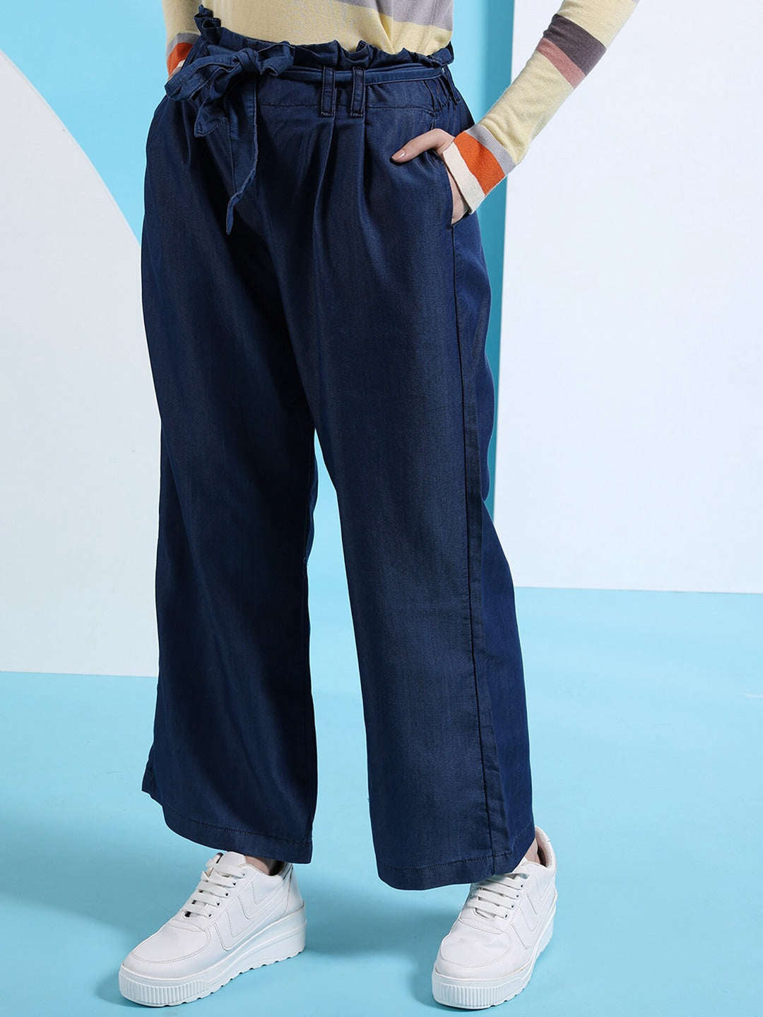 Women's High Waist Denim Flare Pant