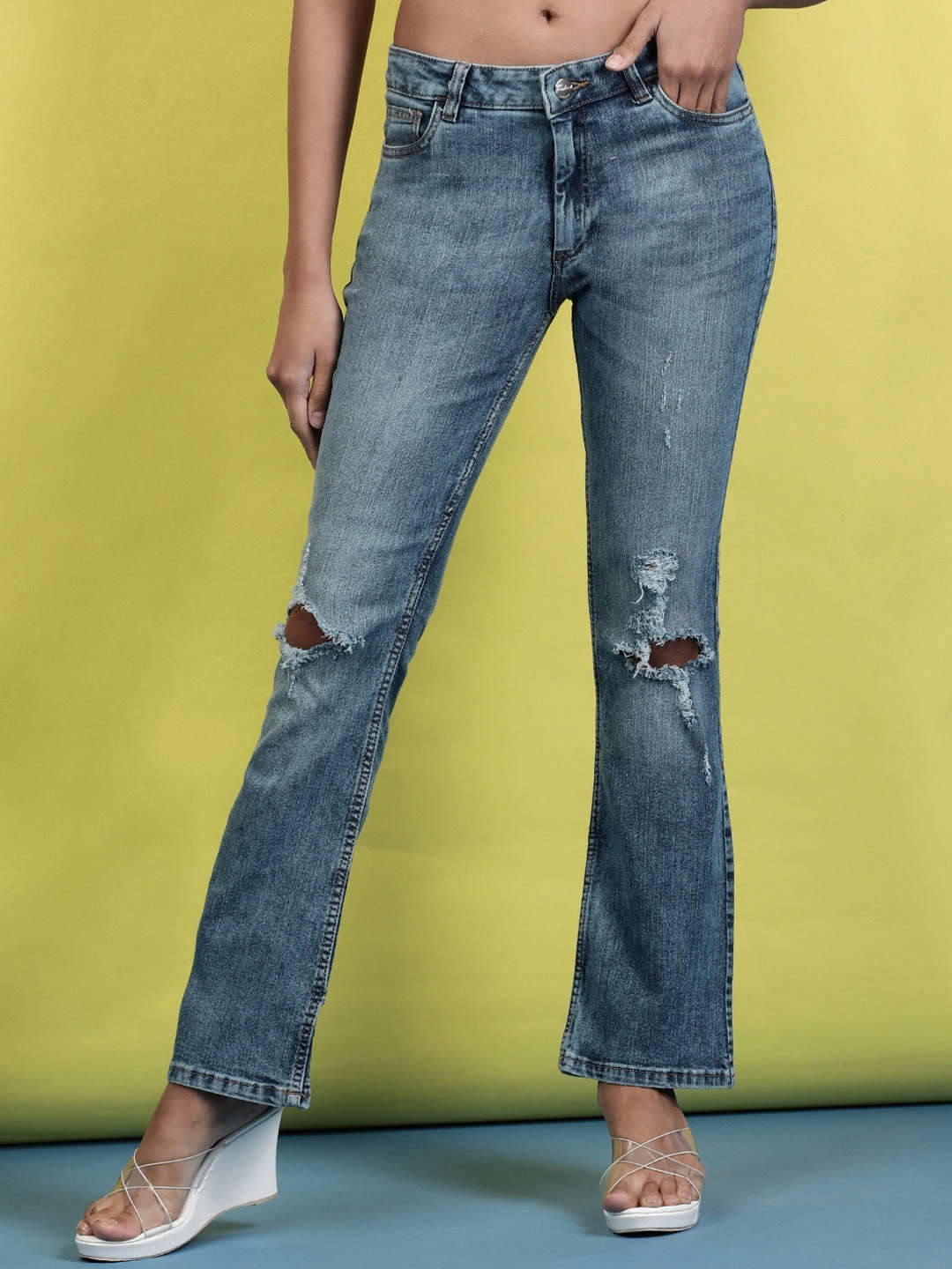 Women's Clean Look Bootcut Jeans