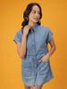 Women's Tiered Denim Flare Dress
