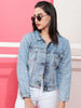 Women's Solid Denim Jacket