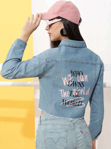 Women's Back Printed Jacket