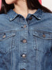 Women's Back Printed Denim Jacket