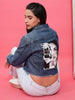 Women's Back Printed Denim Jacket