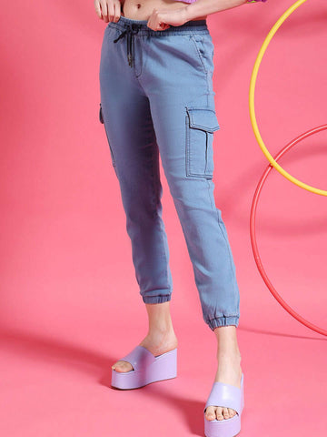 Women's Denim Cargo Jogger