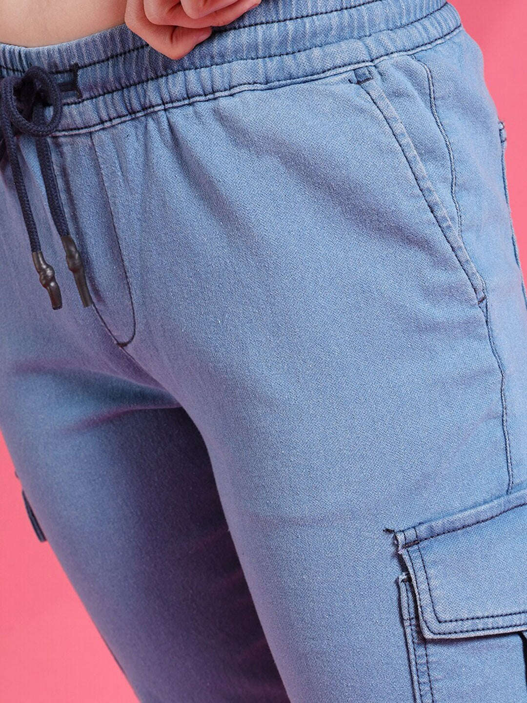 Women's Denim Cargo Jogger