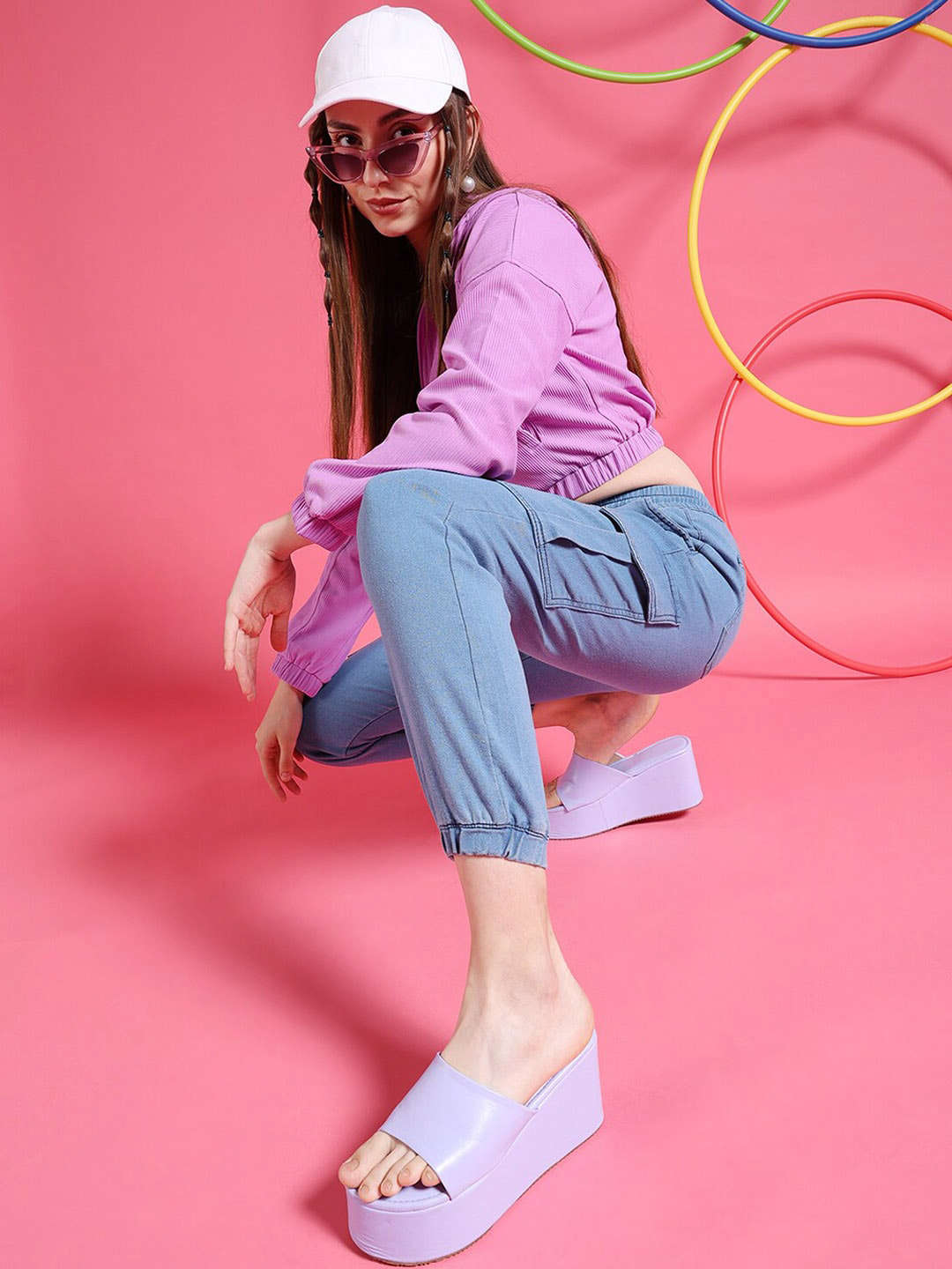 Women's Denim Cargo Jogger