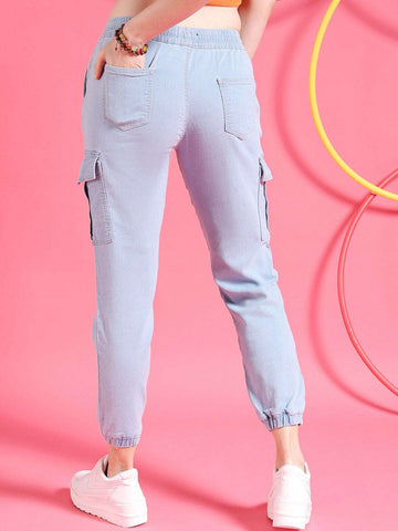 Women's Denim Cargo Jogger