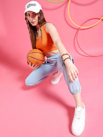 Women's Denim Cargo Jogger