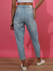 Women's Mid-Rise Light Wash Mom Fit Jeans