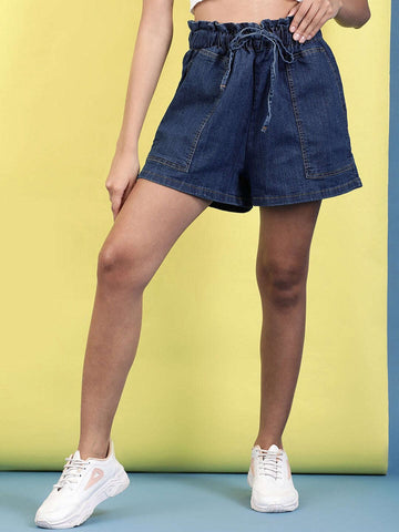 Women's Paperbag High Waist Shorts