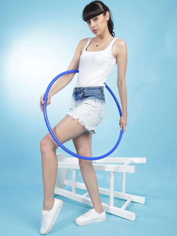 Women's Mid-Waist 2 Tone Shorts