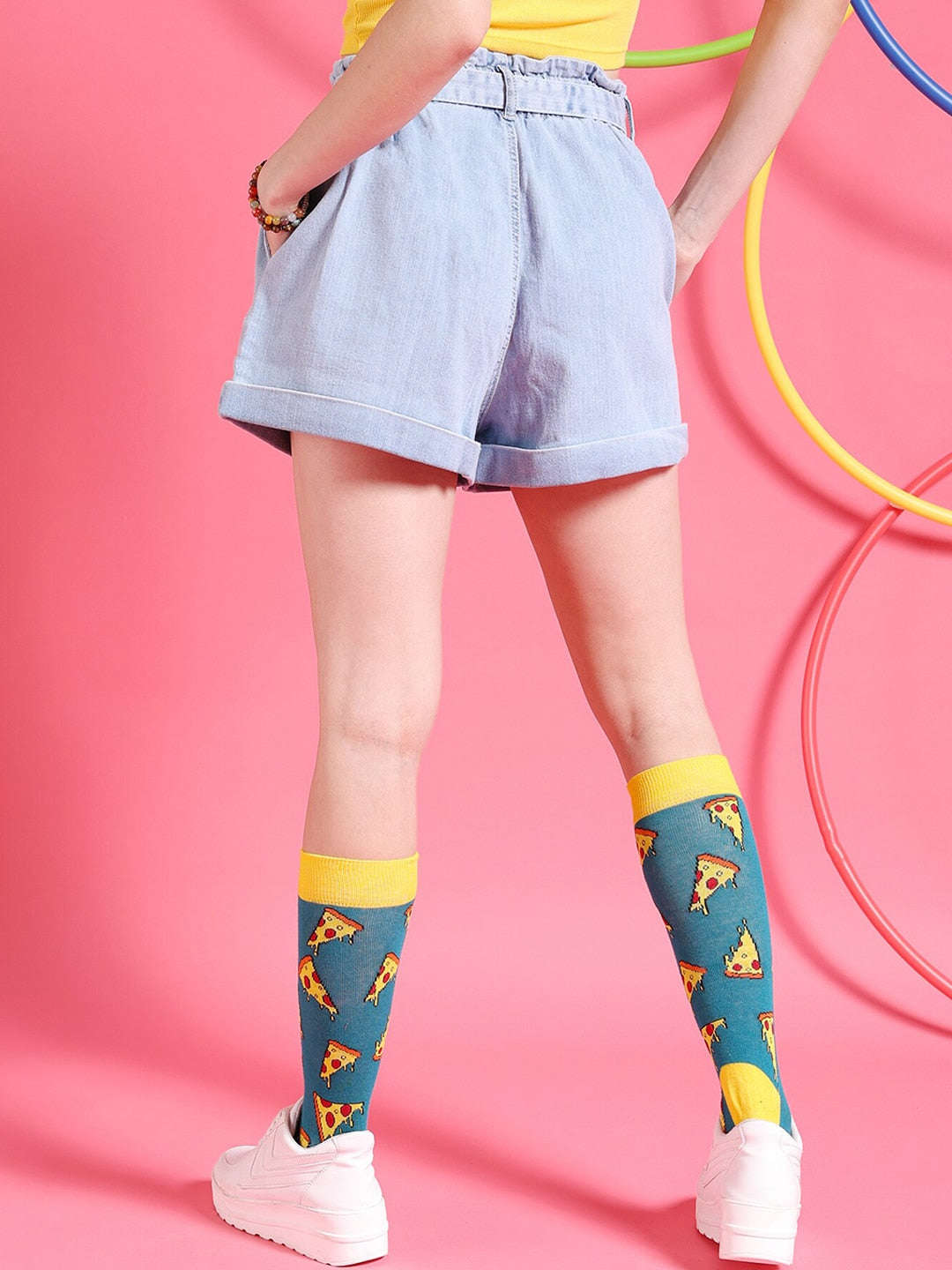 Women's Paperbag Waist Tie-Up Shorts